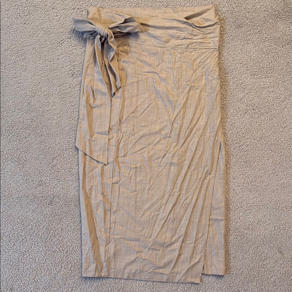 Elegant Tan Wrap Skirt